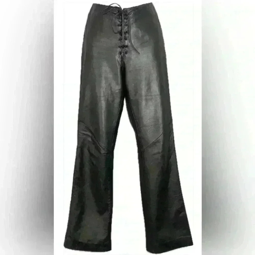 Ralph Lauren Vintage 100% Leather Women's Pants (354)